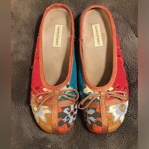 Naked Feet  Multi Color Fabric Mules Size 8 M Excellent Condition